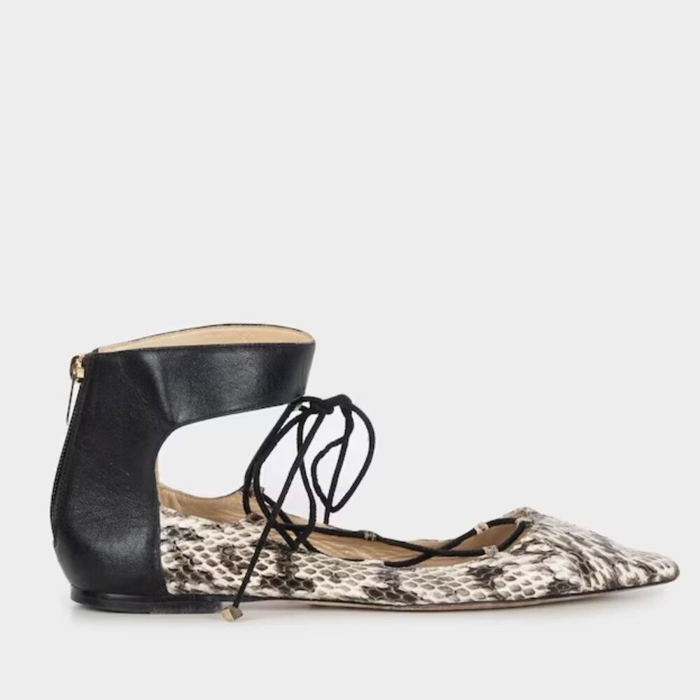 Jimmy Choo Jimmy Choo - Python Leather Ballerina … - image 1